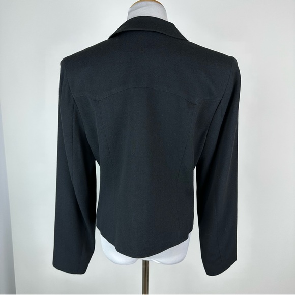 Double D Ranch Western Wear Purple Swirl Button Black Blazer Size Medium - Picture 8 of 9